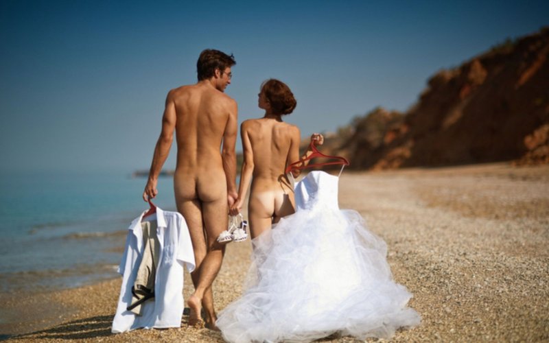 Необычные свадьбы голые