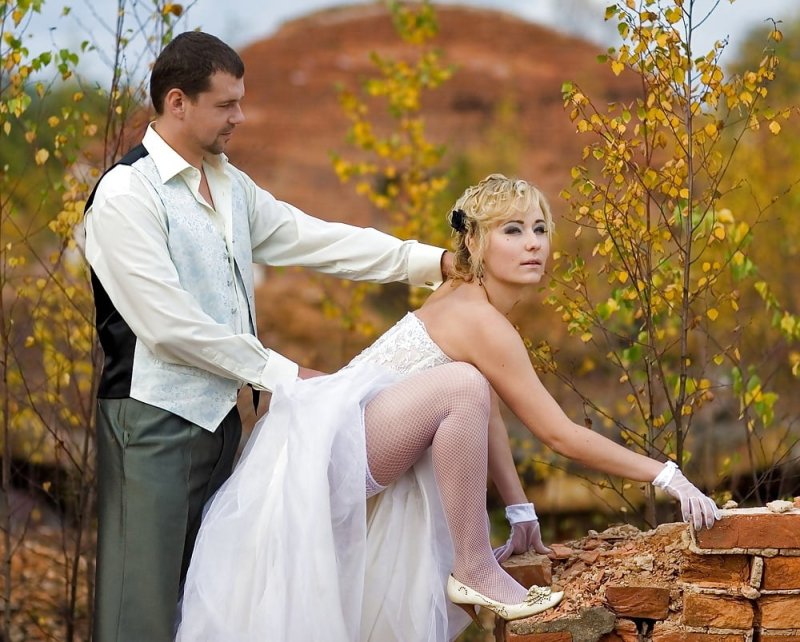 Невесты на свадьбе эротично