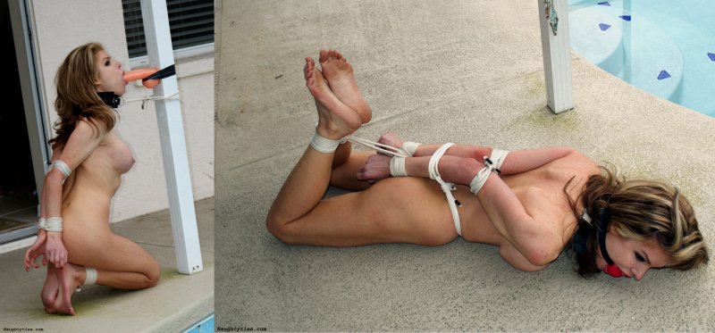 Связанные голые зрелые hogtied