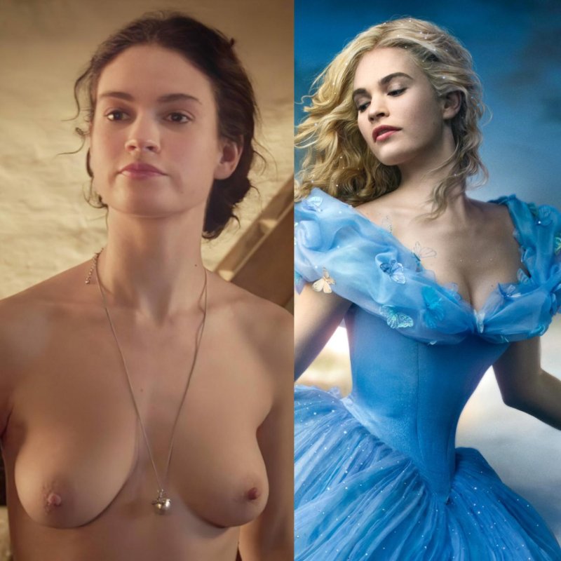 Голая лили джеймс lily james